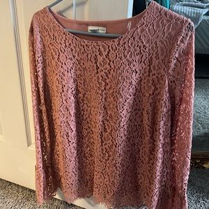 Lace top with flare sleeve (hardly worn)